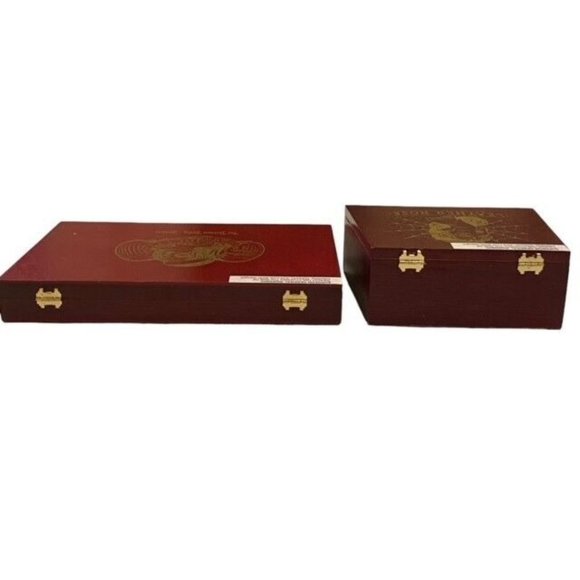 Drew Estate Cigar Boxes Fat Bottom Gordito Betty Leather Rose Corona Lot of 2 - Picture 6 of 13